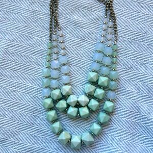 Cute Isometric Tiffany Blue Necklace